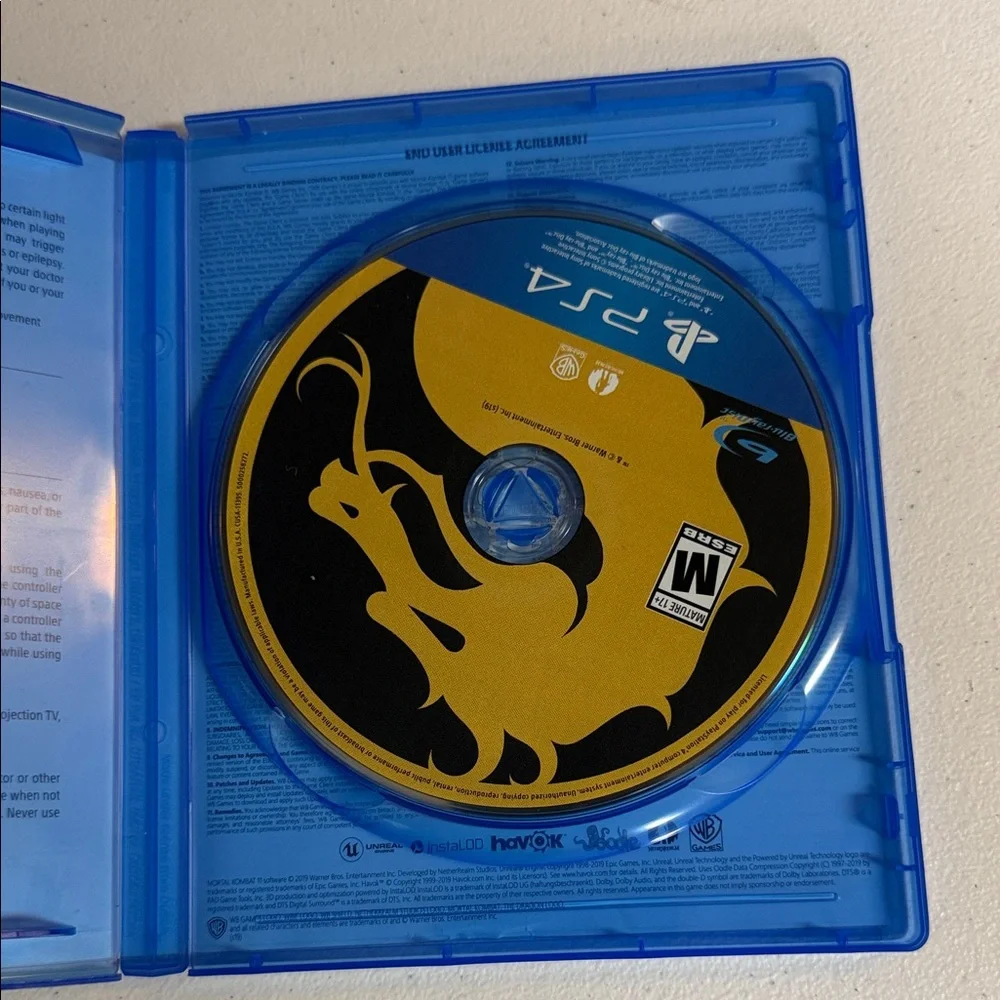 Mortal Kombat 11 for PS4 - Blue and Yellow Case